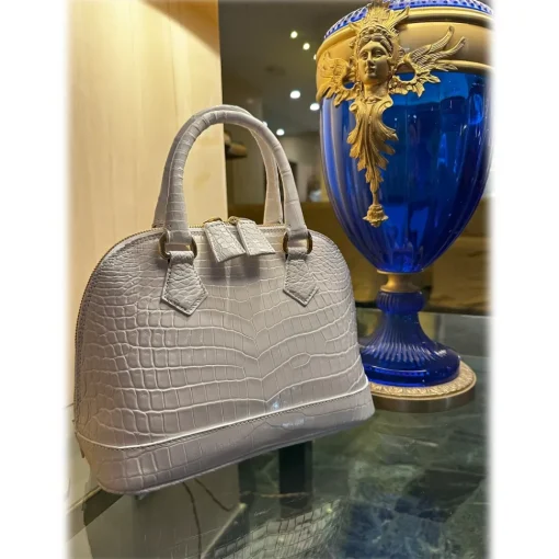 Avvenice - Imperium - Crocodile Bag - Pearly White - Handmade in Italy - Exclusive Luxury Collection -^ Bags