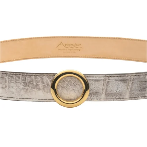 Avvenice - Iris - Crocodile Belt - Himalaya - Handmade in Italy - Exclusive Luxury Collection -^ Belts