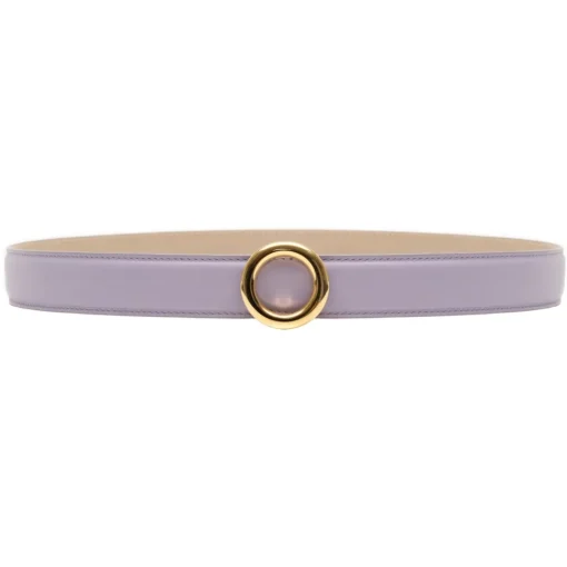 Avvenice - Iris - Premium Leather Belt - Lilac - Handmade in Italy - Exclusive Luxury Collection -