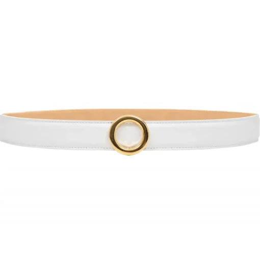 Avvenice - Iris - Premium Leather Belt - White - Handmade in Italy - Exclusive Luxury Collection -