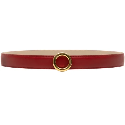 Avvenice - Iris - Premium Leather Belt - Red - Handmade in Italy - Exclusive Luxury Collection -^ Belts