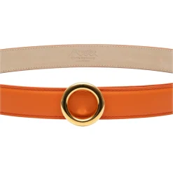 Avvenice - Iris - Premium Leather Belt - Orange - Handmade in Italy - Exclusive Luxury Collection -^ Belts