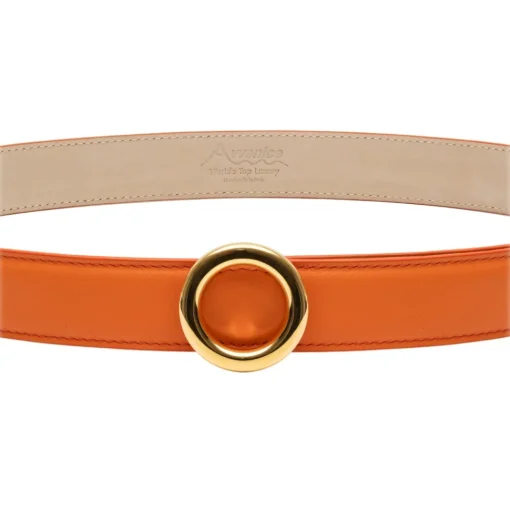 Avvenice - Iris - Premium Leather Belt - Orange - Handmade in Italy - Exclusive Luxury Collection -^ Belts