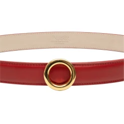 Avvenice - Iris - Premium Leather Belt - Red - Handmade in Italy - Exclusive Luxury Collection -^ Belts