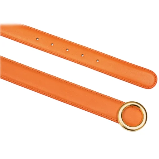 Avvenice - Iris - Premium Leather Belt - Orange - Handmade in Italy - Exclusive Luxury Collection -^ Belts