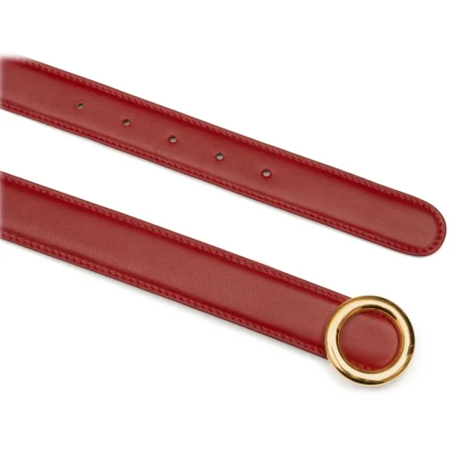 Avvenice - Iris - Premium Leather Belt - Red - Handmade in Italy - Exclusive Luxury Collection -^ Belts