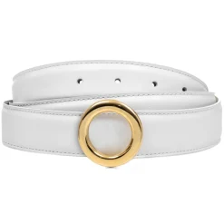 Avvenice - Iris - Premium Leather Belt - White - Handmade in Italy - Exclusive Luxury Collection -
