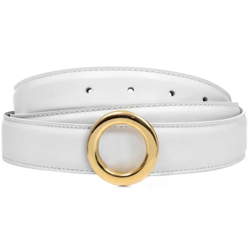 Avvenice - Iris - Premium Leather Belt - White - Handmade in Italy - Exclusive Luxury Collection -