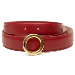 Avvenice - Iris - Premium Leather Belt - Red - Handmade in Italy - Exclusive Luxury Collection -^ Belts