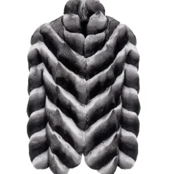 Avvenice - Juliette - Chinchilla Jacket - Black & White - Furs - Coats - Luxury Exclusive Collection -