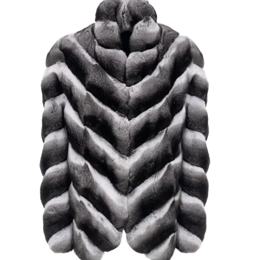 Avvenice - Juliette - Chinchilla Jacket - Black & White - Furs - Coats - Luxury Exclusive Collection -