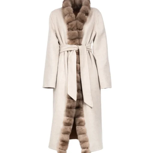 Avvenice - Louise - Cashmere and Sable Coat - Loro Piana Cashmere - Furs - Coats - Luxury Exclusive Collection -^ Jackets