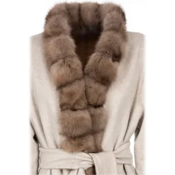 Avvenice - Louise - Cashmere and Sable Coat - Loro Piana Cashmere - Furs - Coats - Luxury Exclusive Collection -^ Jackets