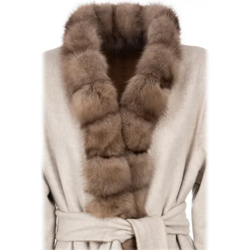 Avvenice - Louise - Cashmere and Sable Coat - Loro Piana Cashmere - Furs - Coats - Luxury Exclusive Collection -^ Jackets
