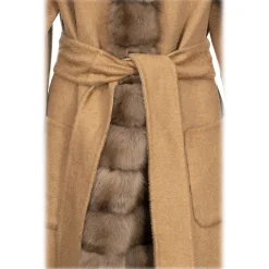 Avvenice - Margot - Cashmere and Sable Coat - Loro Piana Cashmere - Furs - Coats - Luxury Exclusive Collection -