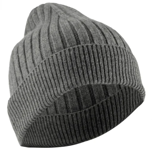 Avvenice - Precious Cashmere Ribbed Cap - Grey - Handmade in Italy - Exclusive Luxury Collection -^ Other Accessories | Scarves