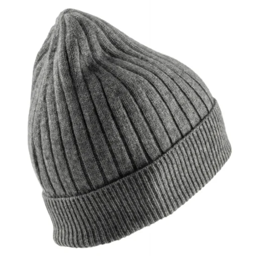 Avvenice - Precious Cashmere Ribbed Cap - Grey - Handmade in Italy - Exclusive Luxury Collection -^ Other Accessories | Scarves