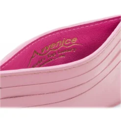 Avvenice - Premium Leather Credit Card Holder - Pink Fuchsia - Handmade in Italy - Exclusive Luxury Collection -^ Wallets