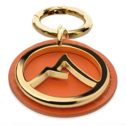 Avvenice - Premium Leather Pendant - Orange - Keychain - Handmade in Italy - Exclusive Luxury Collection -