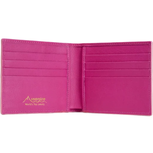 Avvenice - Premium Leather Wallet - Pink Fuchsia - Handmade in Italy - Exclusive Luxury Collection -^ Wallets