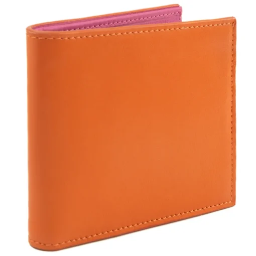 Avvenice - Premium Leather Wallet - Orange Fuchsia - Handmade in Italy - Exclusive Luxury Collection -