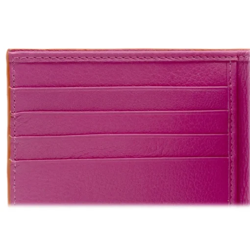 Avvenice - Premium Leather Wallet - Orange Fuchsia - Handmade in Italy - Exclusive Luxury Collection -