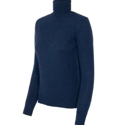 Avvenice - Theria - Woman Loro Piana Cashmere Turtleneck Sweater - Blue - Knitwear - Luxury Exclusive Collection -^ Knitwears