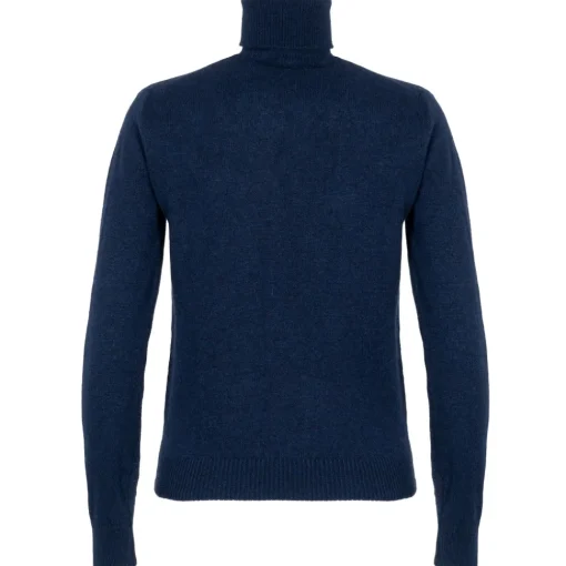 Avvenice - Theria - Woman Loro Piana Cashmere Turtleneck Sweater - Blue - Knitwear - Luxury Exclusive Collection -^ Knitwears