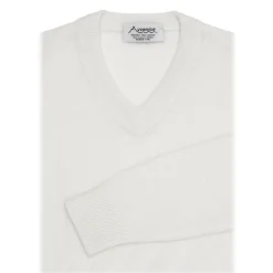 Avvenice - Theria - Woman Loro Piana Cashmere V-Neck Sweater - White - Knitwear - Luxury Exclusive Collection -