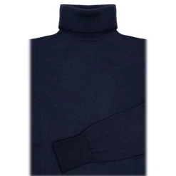 Avvenice - Theria - Woman Loro Piana Cashmere Turtleneck Sweater - Blue - Knitwear - Luxury Exclusive Collection -^ Knitwears