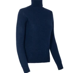 Avvenice - Theria - Woman Loro Piana Cashmere Turtleneck Sweater - Blue - Knitwear - Luxury Exclusive Collection -^ Knitwears