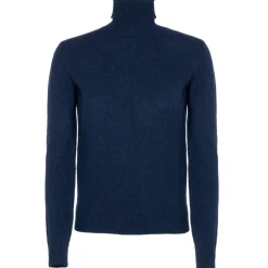 Avvenice - Theria - Woman Loro Piana Cashmere Turtleneck Sweater - Blue - Knitwear - Luxury Exclusive Collection -^ Knitwears