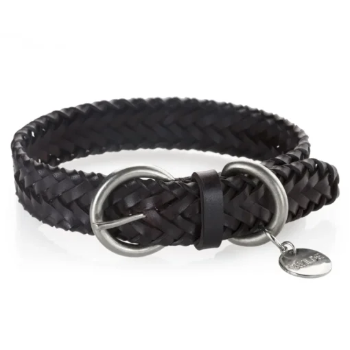 B Wilde Collection - Figaro Collar - Dark Chocolate - Figaro Collection - Leather Collar - High Quality Luxury - Avvenice