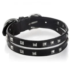 B Wilde Collection - Set Cairo - Onyx - Collar & Leash - Cairo Collection - Leather Collar - High Quality Luxury - Avvenice^ Leash | Collars