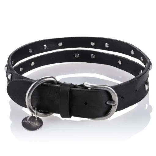 B Wilde Collection - Set Cairo - Onyx - Collar & Leash - Cairo Collection - Leather Collar - High Quality Luxury - Avvenice^ Leash | Collars