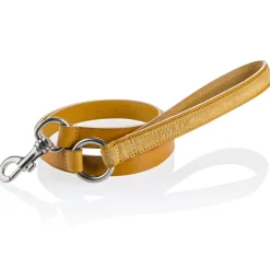 B Wilde Collection - Set Tango - Tuscany Yellow - Collar & Leash - Tango Collection - Leather Collar - High Quality Luxury - Avvenice^ Leash | Collars