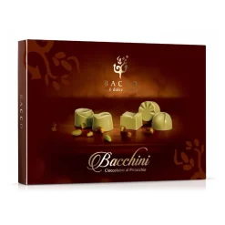 Bacco - Tipicit\u00e0 al Pistacchio Bacco - Tipicità al Pistacchio - Bacchini - Pistachio Chocolate Pralines - Sicilian Chocolates - Artisan Chocolate - 150 g - Avvenice