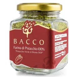Bacco - Tipicit\u00e0 al Pistacchio Bacco - Tipicità al Pistacchio - Bronte Pistachio Flour P.D.O. - Dried Fruit - 100 g - Avvenice