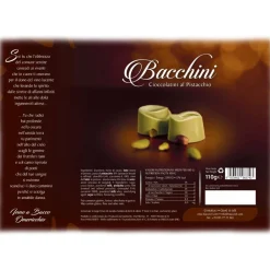 Bacco - Tipicit\u00e0 al Pistacchio Bacco - Tipicità al Pistacchio - Bacchini - Pistachio Chocolate Pralines - Sicilian Chocolates - Artisan Chocolate - 150 g - Avvenice