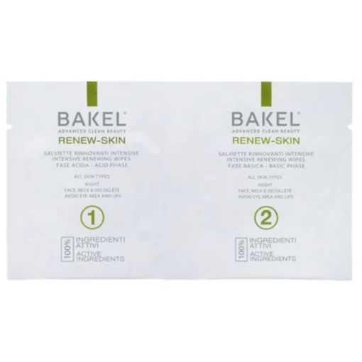 Bakel - Renew-Skin - Intensive Renewing Wipes - Anti-Ageing - 30+30 Sachet - Luxury Cosmetics - Avvenice^ Natural Cosmetics