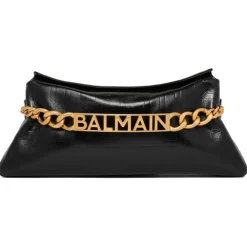 Balmain - 1945 Clutch Bag - Black - Exclusive Luxury Collection - Avvenice