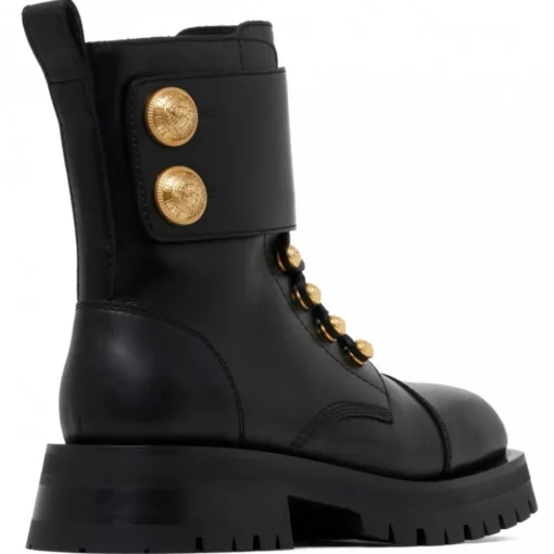 Balmain - Calf Leather Ranger Army Ankle Boots - Black - Exclusive Luxury Collection - Avvenice