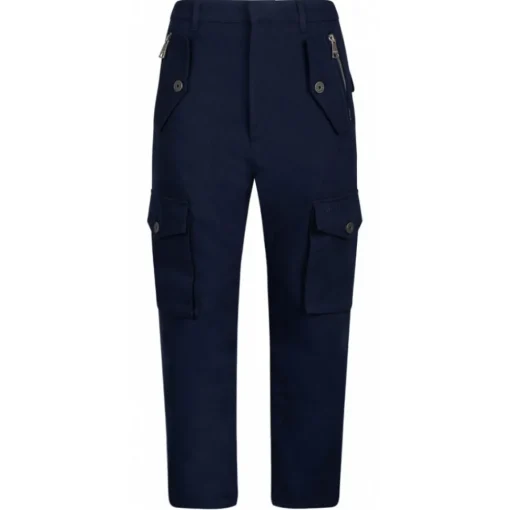 Balmain - Cotton Cargo Trousers - Navy Blue - Exclusive Luxury Collection - Avvenice