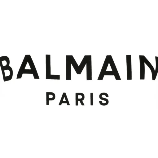 Balmain - Cotton Logo Print T-Shirt - White Black - Exclusive Luxury Collection - Avvenice