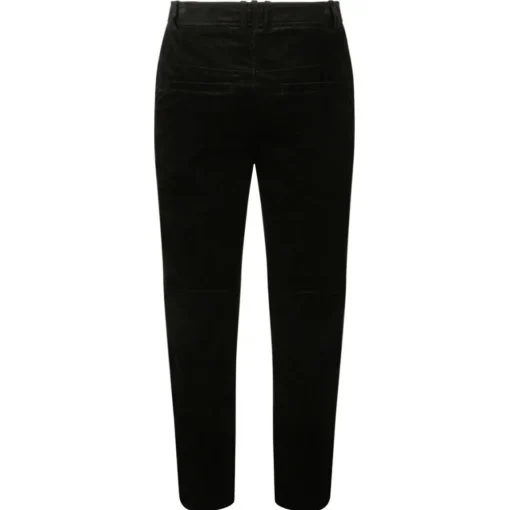 Balmain - Cotton Suede Cropped Trousers - Black - Exclusive Luxury Collection - Avvenice^ Trousers