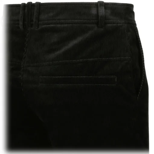 Balmain - Cotton Suede Cropped Trousers - Black - Exclusive Luxury Collection - Avvenice^ Trousers