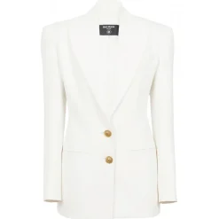 Balmain - Crepe Fitted Jacket - White - Exclusive Luxury Collection - Avvenice^ Jackets