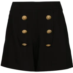 Balmain - Crepe Shorts - Black - Exclusive Luxury Collection - Avvenice^ Trousers