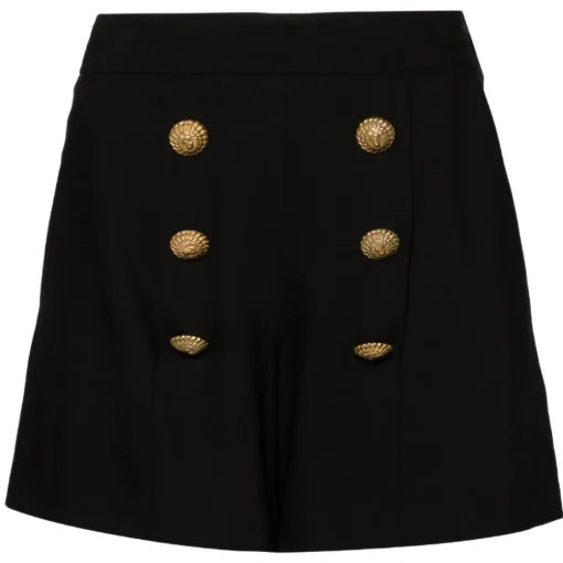 Balmain - Crepe Shorts - Black - Exclusive Luxury Collection - Avvenice^ Trousers