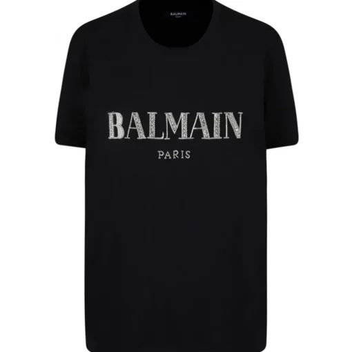 Balmain - Crystal Logo T-Shirt - Black - Exclusive Luxury Collection - Avvenice